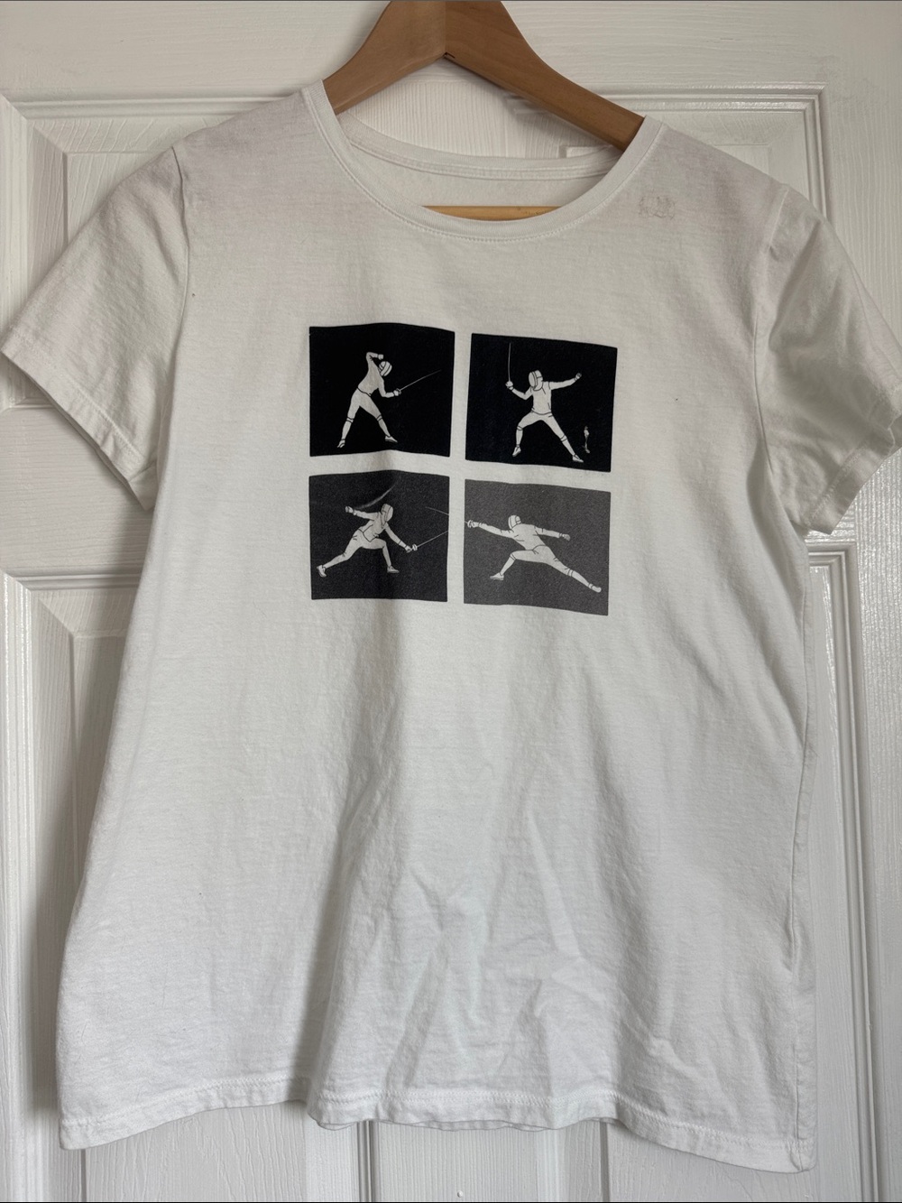 Gildan White Tee with Black Care-Label Print